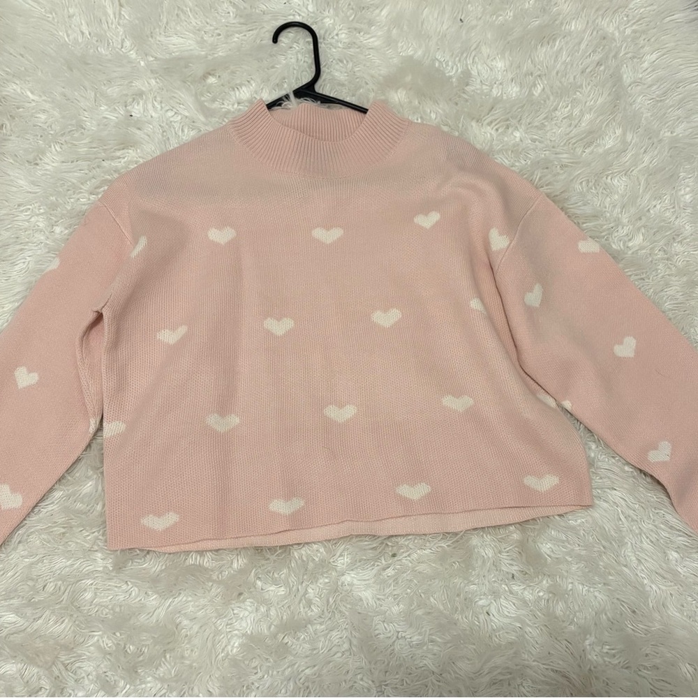 Pink Heart Sweater